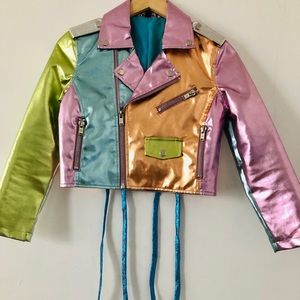 Metallic Moto Jacket